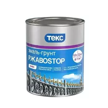 Грунт-эмаль по ржавчине 3в1 Текс Профи Ржавоstop молотковый серебристый 0,9 кг