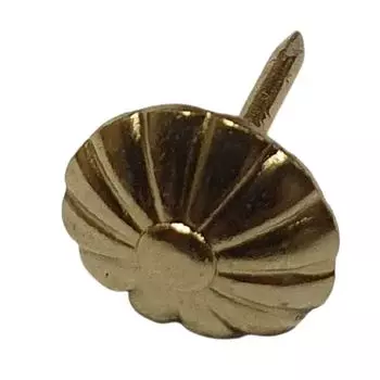 Гвоздь декоративный 1,4х10,5 ромашка латунированный (100 шт) - пакет НК