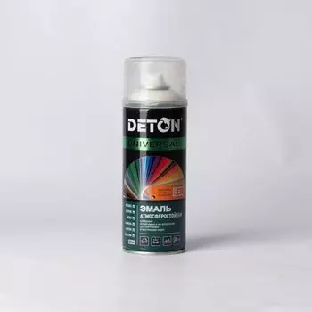 Эмаль аэрозольная DETON белая матовая, 0,52л