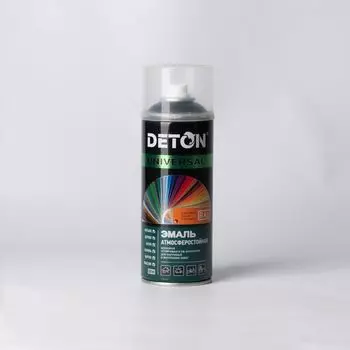 Эмаль аэрозольная DETON черная матовая (9005) 0,52л
