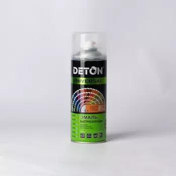 Эмаль аэрозольная DETON серая (7040), 0,52л