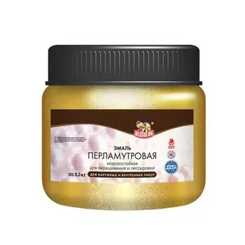 Эмаль акриловая перламутровая универсальная Olecolor золото 0,1 кг