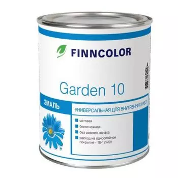 Эмаль алкидная Finncolor Garden 10 матовая база A 0,9 л