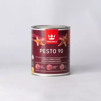 Эмаль алкидная Tikkurila Pesto 90 высокоглянцевая, база С, 0,9 л
