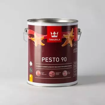 Эмаль алкидная Tikkurila Pesto 90 высокоглянцевая, база С, 2,7 л