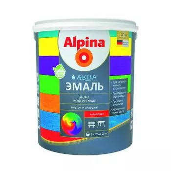 Эмаль Alpina Аква база 1 2.5 л