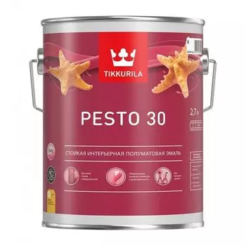 Эмаль без резкого запаха Tikkurila Pesto 30 база C 2,7 л