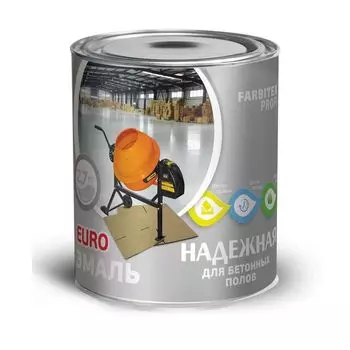 Эмаль для бетонных полов алкидно-уретановая Farbitax Профи белый, 2,7кг