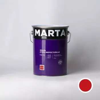 Эмаль MARTA ПФ-115 красная, 6кг