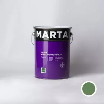 Эмаль MARTA ПФ-115 зеленая, 6кг