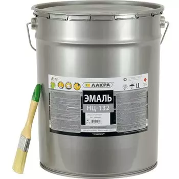 Эмаль НЦ-132 Лакра, коричневая, 17кг