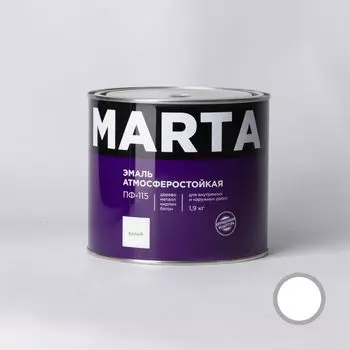 Эмаль ПФ-115 MARTA, белая гл., 1,9кг