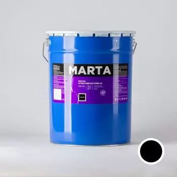 Эмаль ПФ-115 MARTA, черная, 20кг