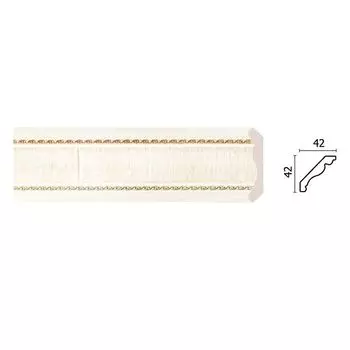 Карниз декоративный 174-6, 42x42x2400 мм, бук