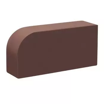 Кирпич облицовочный одинарный полнотелый М-400, коричневый радиусный, ЛСР