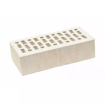 Кирпич облицовочный одинарный пустотелый М-175, белый тросник, ЛСР