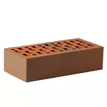 Кирпич облицовочный одинарный пустотелый М-175, красный флэш гладкий, ЛСР