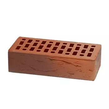 Кирпич облицовочный одинарный пустотелый М-175, красный рустик, ЛСР