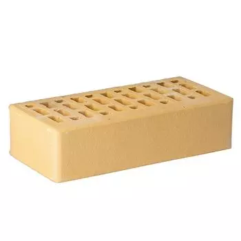 Кирпич облицовочный одинарный пустотелый М-175, пшеничный флэш гладкий, ЛСР