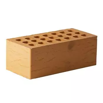 Кирпич облицовочный полуторный пустотелый М-125, соломенный ретро, п.Брылино