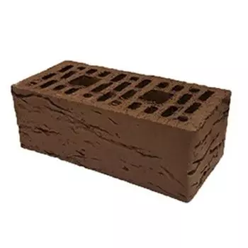Кирпич облицовочный полуторный пустотелый М-150, шоколад рустика, Копейск