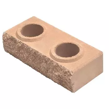 Кирпич одинарный лицевой гиперпрессованный М200, Бежевый, руст, РуссКирпич