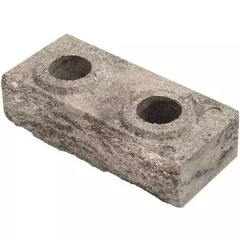 Кирпич одинарный лицевой гиперпрессованный М200, Мрамор, руст, РуссКирпич