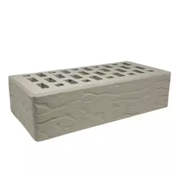 Кирпич одинарный пустотелый лицевой TEREX М175, Серый, рустик