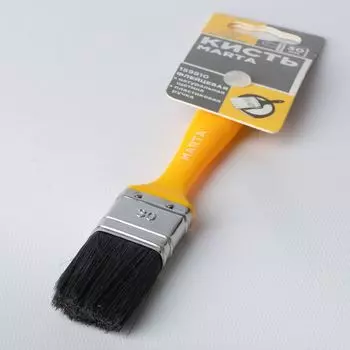 Кисть флейцевая 30 мм, черная смешанная щетина, пластиковая ручка Профи Marta