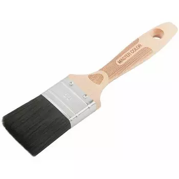 Кисть флейцевая 50 мм, черная смешанная щетина, деревянная ручка