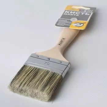 Кисть флейцевая 70 мм, смешанная щетина, деревянная ручка Эксперт Marta