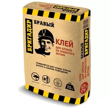 Клей для блоков КСБ-17 Бравый Бригадир базовый, 25 кг