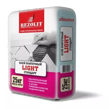 Клей для плитки Rezolit Light, 25 кг