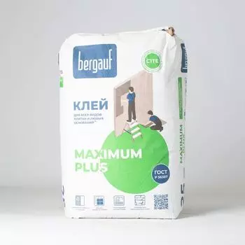Клей для плитки (С1 T E) Bergauf Maximum Plus, 25кг