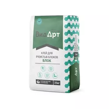 Клей для ячеистых блоков БЛОК ВидАрт, 25 кг