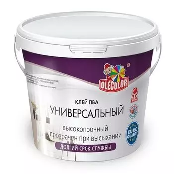 Клей ПВА универсальный Olecolor, 0,75 кг