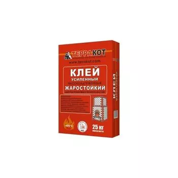 Клей усиленный жаростойкий Терракот, 25 кг