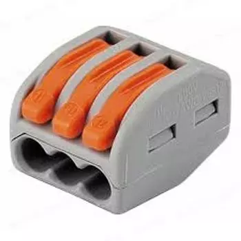 Клемма 3x0,08-2,5мм WAGO 222-413 (50шт)