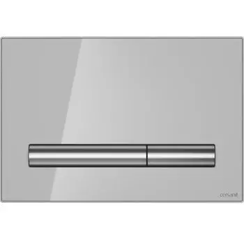 Кнопка универсальная Cersanit Pilot (P-BU-PIL/Grg/Gl) стекло серый глянец