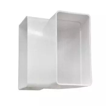 Колено плоское вертикальное 55x110мм, ВЕНТС