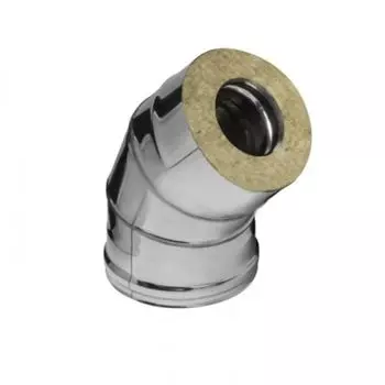 Колено-сэндвич 135° Ø150х210 (430/0,5 мм+оц.) FERRUM