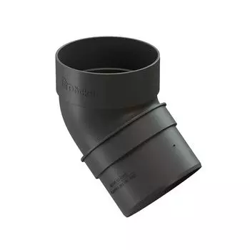 Колено трубы 80мм х 45° Döcke серый