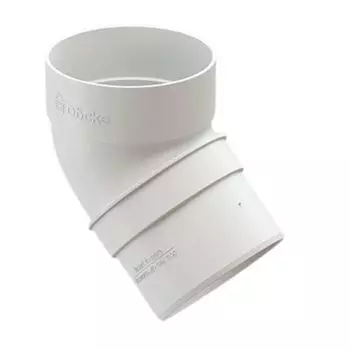 Колено трубы Docke Standard Белый, 80 мм, 45°