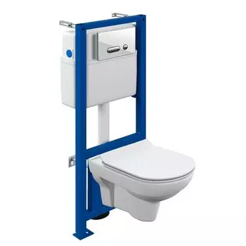 Комплект инсталляции 3 в 1 с унитазом Cersanit City Clean On (S-SET-CITYC/LPRO/S-DL/In-)