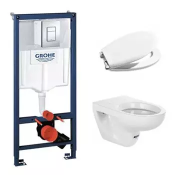 Комплект инсталляция Grohe Rapid SL 3 в 1 с унитазом Roca Victoria 734630300R (4147032)