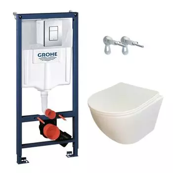 Комплект инсталляция Rapid SL 3 в 1 с унитазом Comforty 103 безободковый сиденье дюропласт, микрофлифт