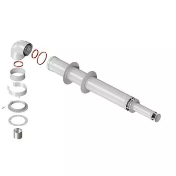 Комплект коаксиальный 60/100 антилед, 1000 мм (совместим с Baxi,Bosh, Buderus,Navien) KRATS