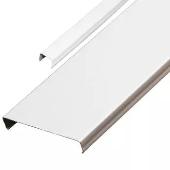 Комплект реечных потолков AN85A Эконом 1,35х0,9 м белый с раскладкой белый матовый