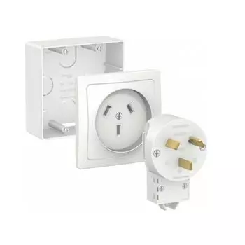 Комплект силовой ОП BLANCA 32А 250В подъемная коробка + розетка + вилка бел. SchE BLNSK003231