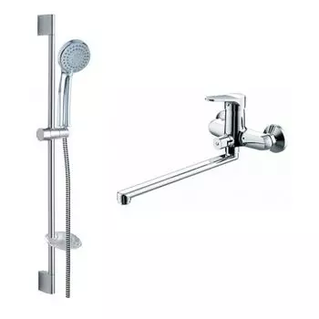 Комплект смесителей Bravat Eco 2 в 1 для ванной комнаты F00414C